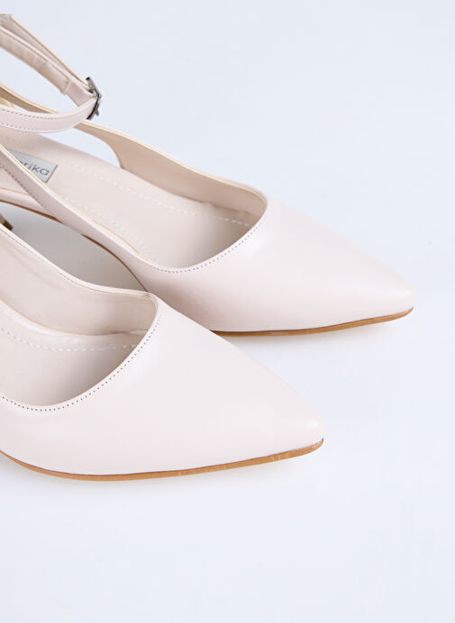 F By Fabrika Bej Kadın Topuklu Ayakkabı DIKA - Görsel 6