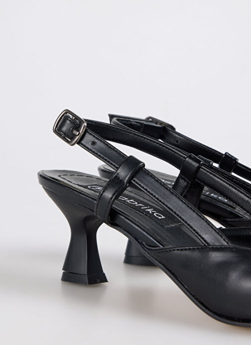 F By Fabrika Siyah Kadın Topuklu Ayakkabı ENN - Görsel 6
