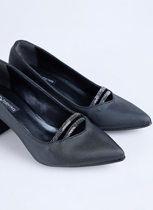 F By Fabrika Siyah Kadın Topuklu Ayakkabı KAMAR - Görsel 6