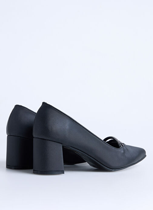 F By Fabrika Siyah Kadın Topuklu Ayakkabı KAMAR - Görsel 4