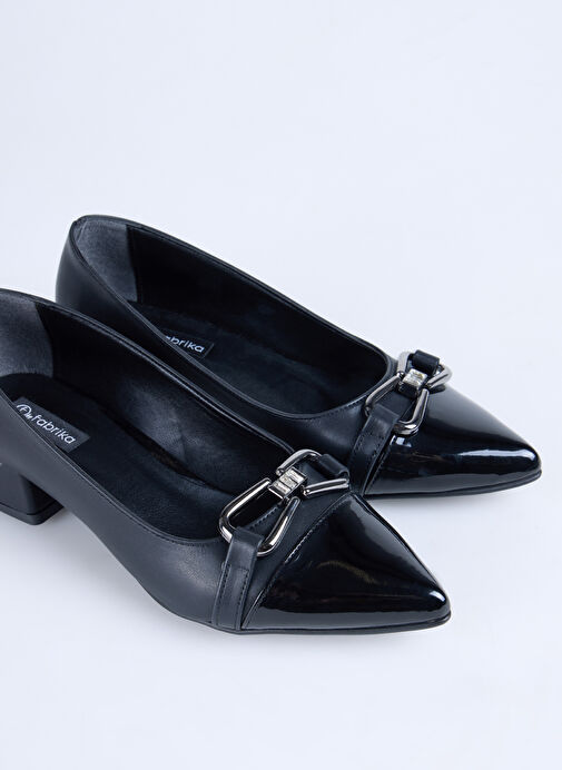 F By Fabrika Siyah Kadın Topuklu Ayakkabı TICA - Görsel 6