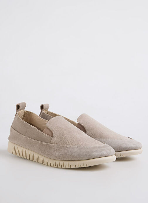 F By Fabrika Gri Kadın Deri Günlük Ayakkabı ZUL - Görsel 3