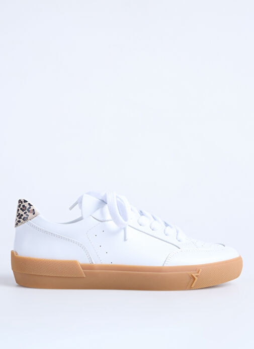 F By Fabrika Beyaz Kadın Deri Sneaker VARE - Görsel 2