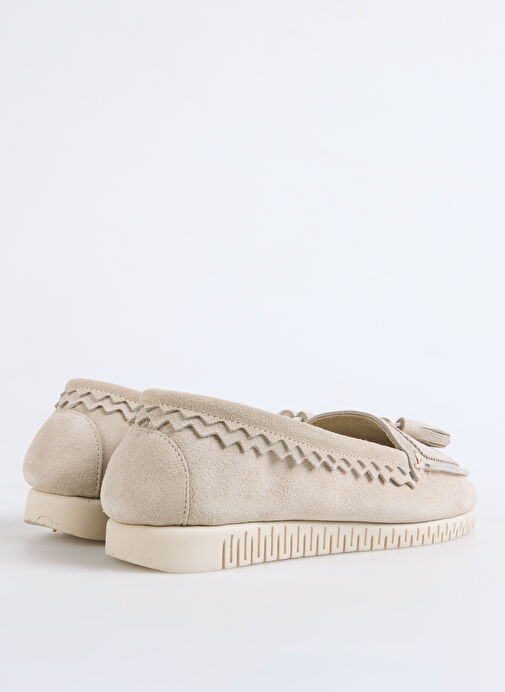 F By Fabrika Ekru Kadın Deri Günlük Ayakkabı KROY - Görsel 4