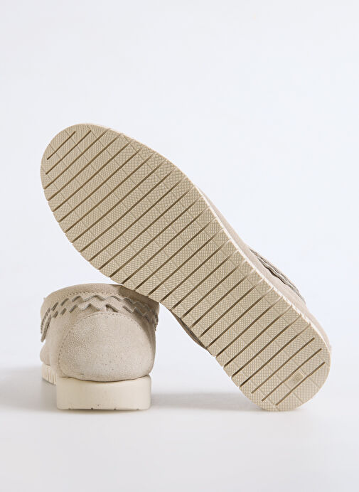 F By Fabrika Ekru Kadın Deri Günlük Ayakkabı KROY - Görsel 5