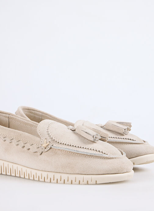 F By Fabrika Ekru Kadın Deri Günlük Ayakkabı KROY - Görsel 6