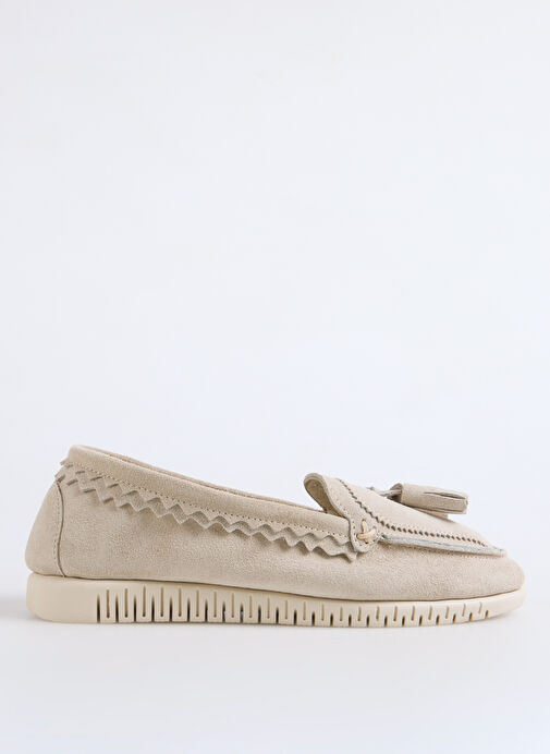 F By Fabrika Ekru Kadın Deri Günlük Ayakkabı KROY - Görsel 2