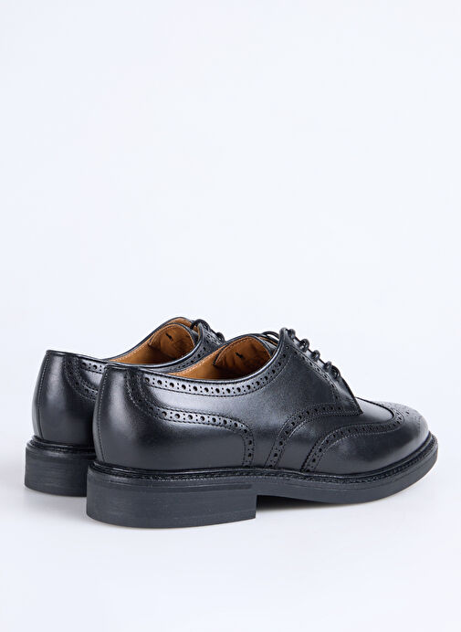 Polo Ralph Lauren Siyah Erkek Deri Klasik Ayakkabı ASHER WGTIP-DRESS SHOE-WINGTIP - Görsel 4