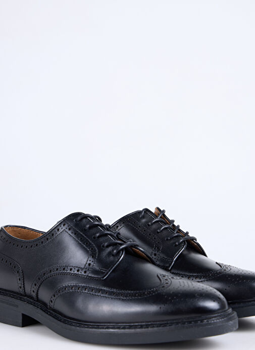 Polo Ralph Lauren Siyah Erkek Deri Klasik Ayakkabı ASHER WGTIP-DRESS SHOE-WINGTIP - Görsel 6
