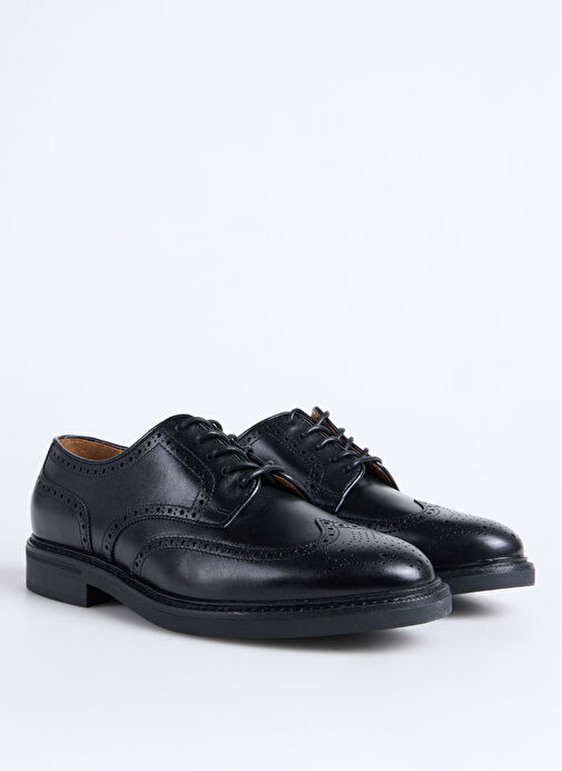 Polo Ralph Lauren Siyah Erkek Deri Klasik Ayakkabı ASHER WGTIP-DRESS SHOE-WINGTIP - Görsel 3
