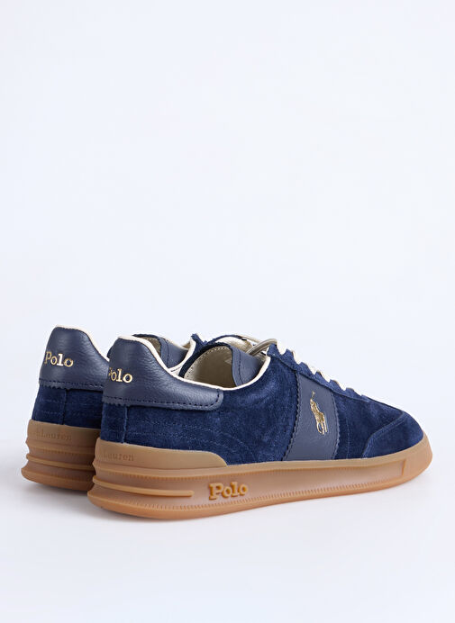 Polo Ralph Lauren Lacivert Erkek Deri Günlük Ayakkabı HRT AERA PP-SNEAKERS-LOW TOP LACE - Görsel 4