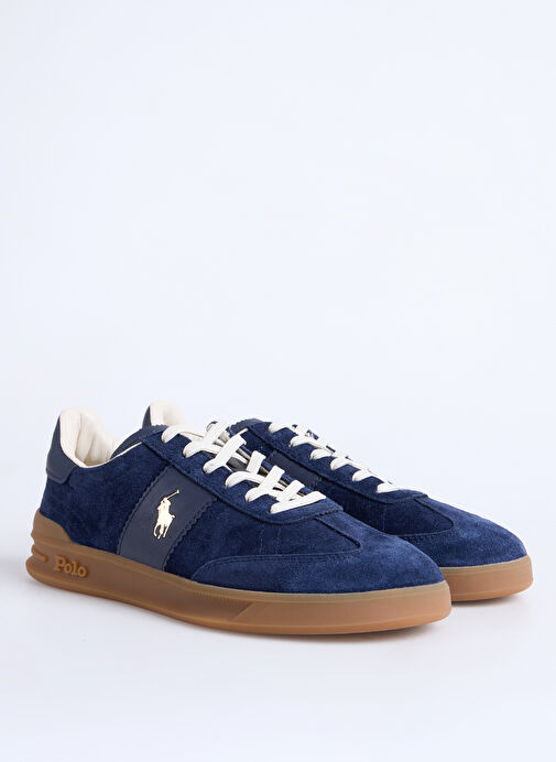 Polo Ralph Lauren Lacivert Erkek Deri Günlük Ayakkabı HRT AERA PP-SNEAKERS-LOW TOP LACE - Görsel 3