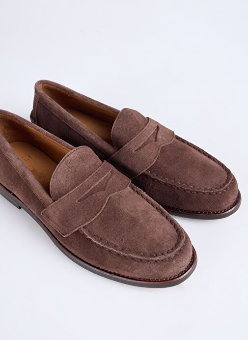 Polo Ralph Lauren Kahverengi Erkek Deri Loafer ALSTON PENNY-CASUAL SHOE-LOAFER - Görsel 6