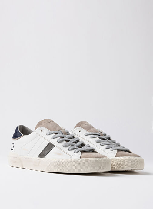 D.a.t.e Beyaz Erkek Deri Sneaker HILL LOW - Görsel 3