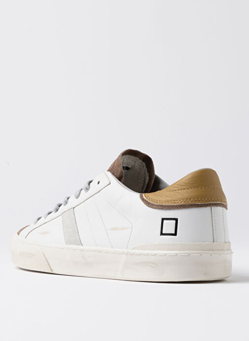 D.a.t.e Beyaz - Hardal Erkek Deri Sneaker HILL LOW - Görsel 5
