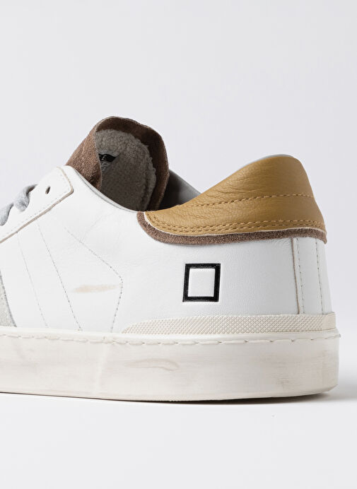 D.a.t.e Beyaz - Hardal Erkek Deri Sneaker HILL LOW - Görsel 6