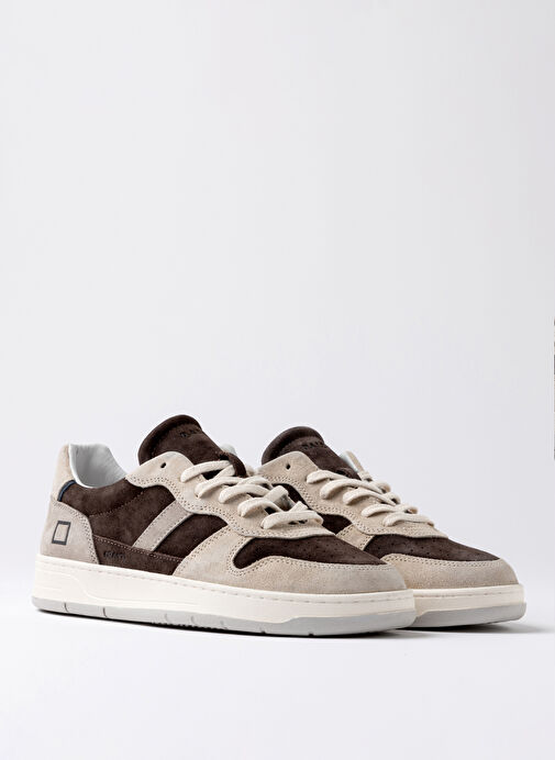 D.a.t.e Bej Erkek Deri Sneaker COURT 2.0 VINTAGE - Görsel 3