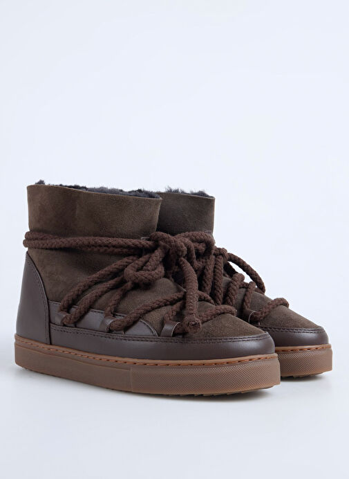 İnuikii Kahverengi Kadın Deri Kar Botu CLASSIC - Görsel 3