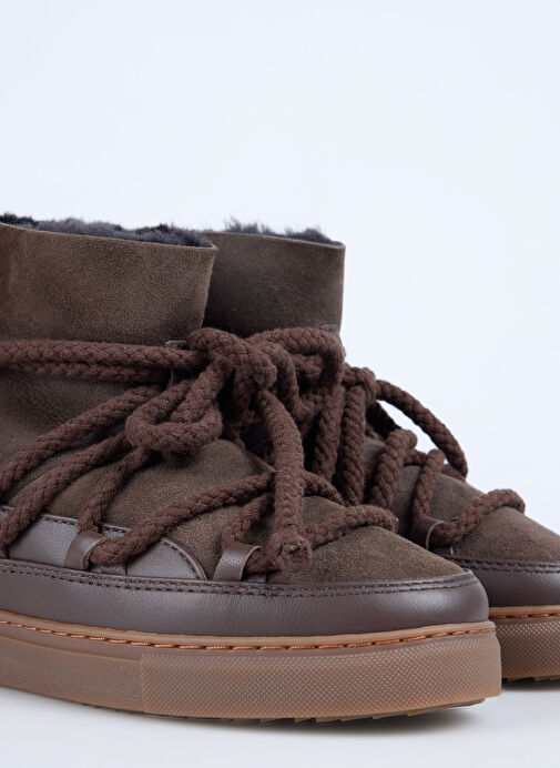 İnuikii Kahverengi Kadın Deri Kar Botu CLASSIC - Görsel 6