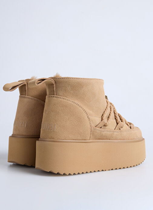 İnuikii Bej Kadın Deri Kar Botu CLASSIC LOW PLATFORM - Görsel 4
