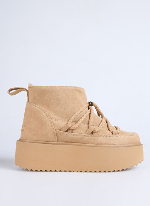 İnuikii Bej Kadın Deri Kar Botu CLASSIC LOW PLATFORM - Görsel 2