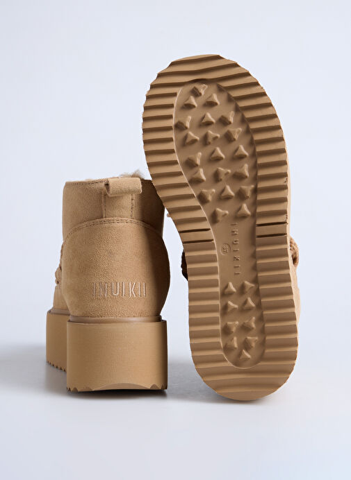 İnuikii Bej Kadın Deri Kar Botu CLASSIC LOW PLATFORM - Görsel 5