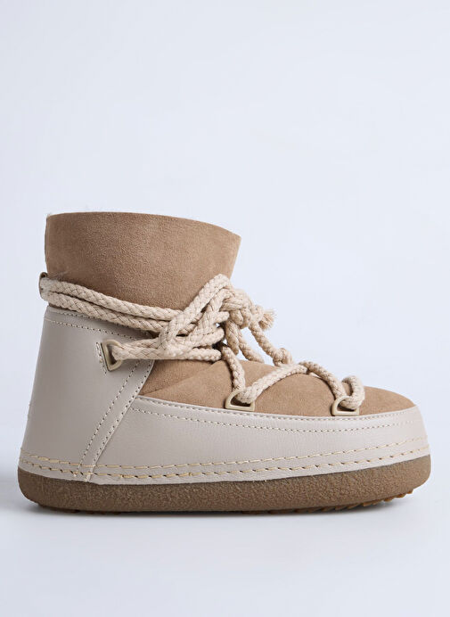 İnuikii Bej Kadın Deri Kar Botu CLASSIC2 - Görsel 2