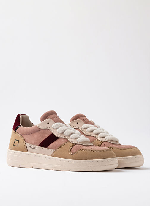 D.a.t.e Gül Kurusu - Çok renkli Kadın Deri Sneaker COURT - Görsel 3