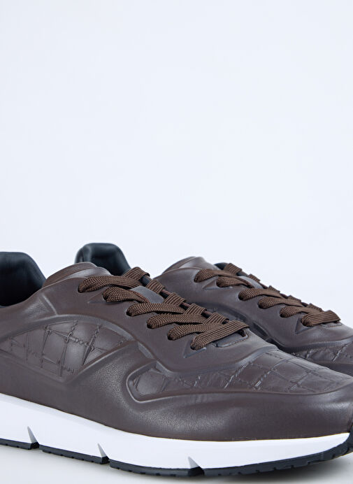 Paciotti Kahverengi Erkek Deri Sneaker LU68800SVT008 - Görsel 6