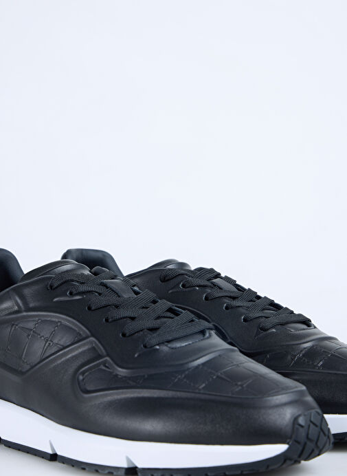Paciotti Siyah Erkek Deri Sneaker LU68800SVT999 - Görsel 6