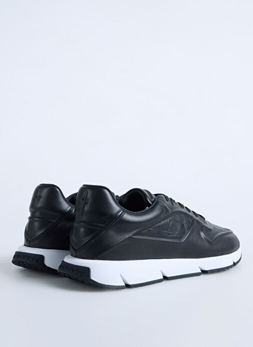 Paciotti Siyah Erkek Deri Sneaker LU68800SVT999 - Görsel 4