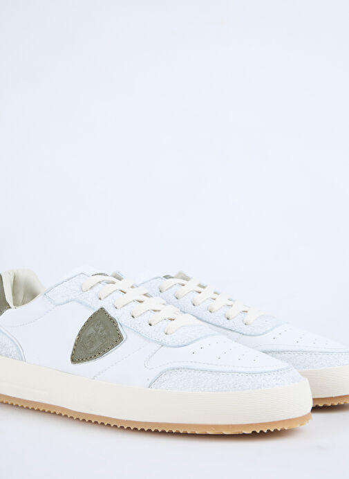 Philippe Model Beyaz Erkek Deri Sneaker NICE LOW MAN - Görsel 6