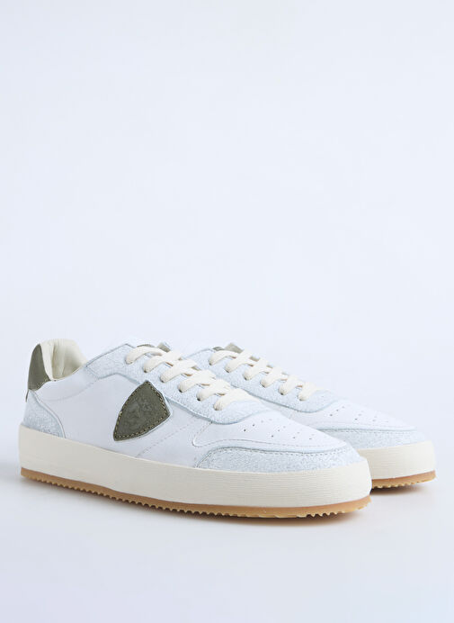 Philippe Model Beyaz Erkek Deri Sneaker NICE LOW MAN - Görsel 3