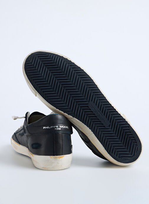 Philippe Model Siyah Erkek Deri Sneaker PRSX LOW MAN - Görsel 5