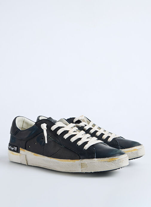 Philippe Model Siyah Erkek Deri Sneaker PRSX LOW MAN - Görsel 3