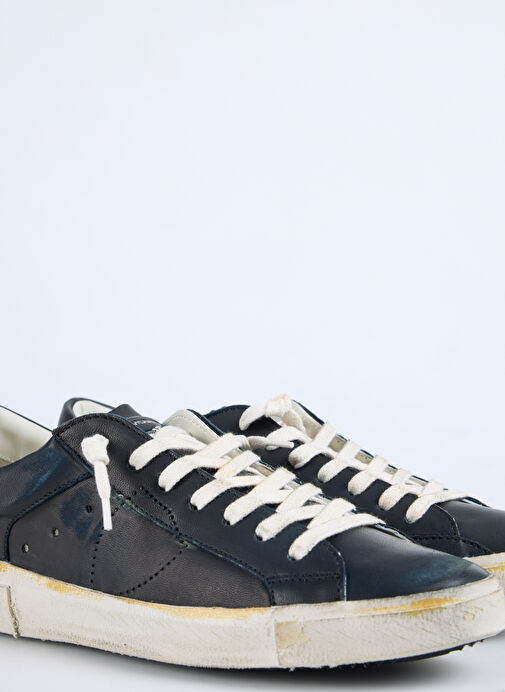 Philippe Model Siyah Erkek Deri Sneaker PRSX LOW MAN - Görsel 6