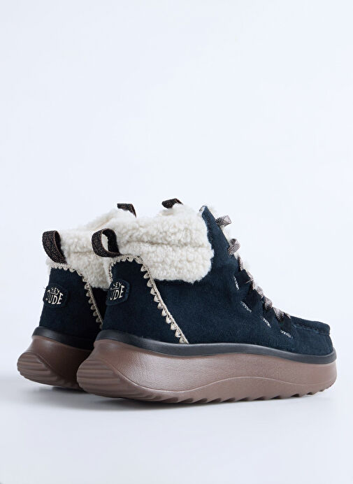 Hey Dude Siyah Kadın Bot Wendy Peak Apres Suede CozStit - Görsel 4