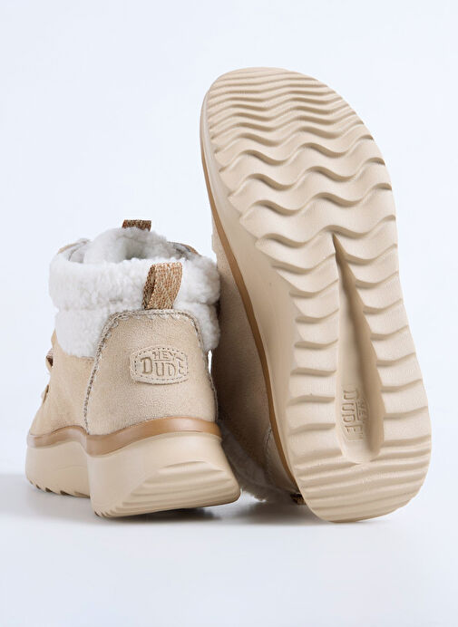 Hey Dude Bej Kadın Bot Wendy Peak Apres Suede CozStit - Görsel 4