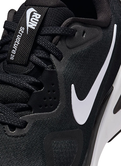 Nike HQ2589-001 W NIKE STRUCTURE 26 WIDE Siyah Kadın Koşu Ayakkabısı - Görsel 6