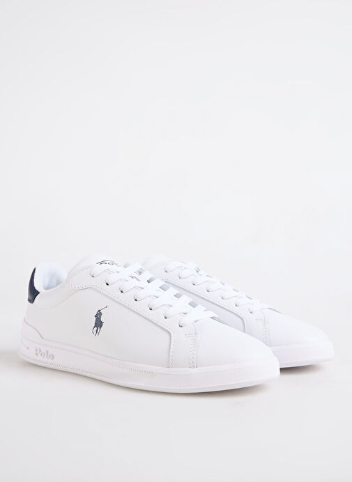 Polo Ralph Lauren Beyaz Erkek Deri Sneaker HRT CT II - Görsel 3