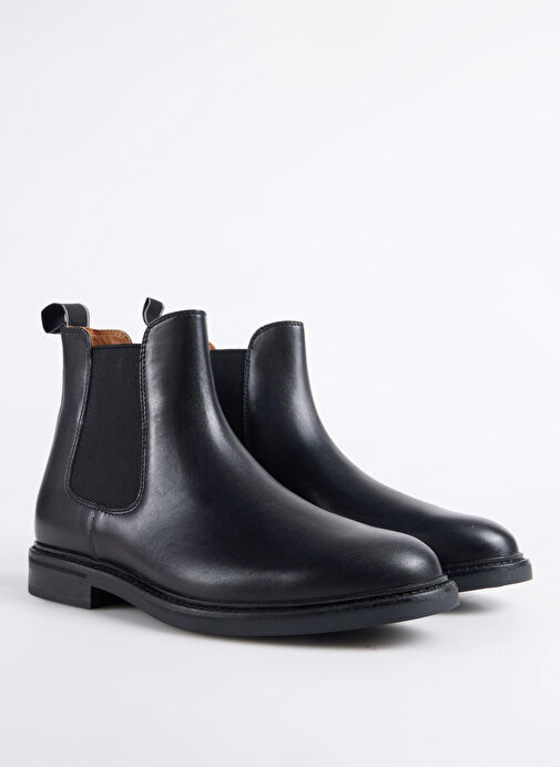 Polo Ralph Lauren Siyah Erkek Deri Bot ASHER CHLSEA - Görsel 3