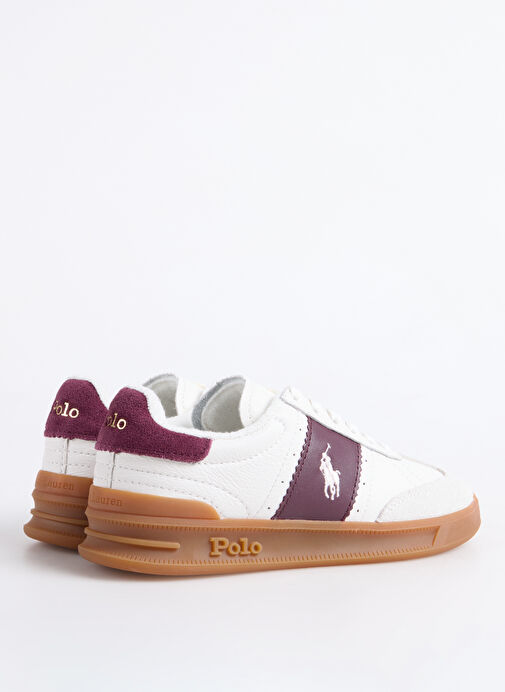 Polo Ralph Lauren Beyaz Kadın Deri Sneaker HRT AERA PP - Görsel 4