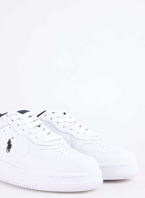 Polo Ralph Lauren Beyaz Kadın Deri Sneaker MASTERS CRT - Görsel 6