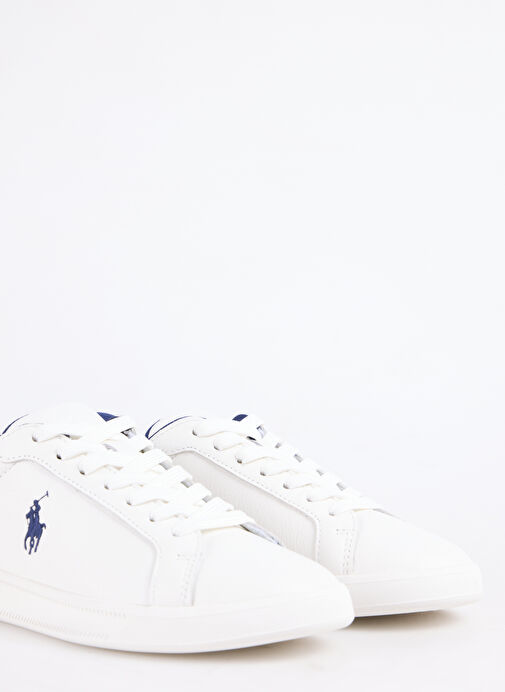 Polo Ralph Lauren Beyaz Kadın Deri Sneaker HRT CRT II - Görsel 6