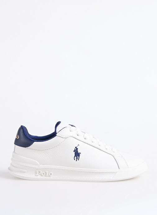 Polo Ralph Lauren Beyaz Kadın Deri Sneaker HRT CRT II - Görsel 2