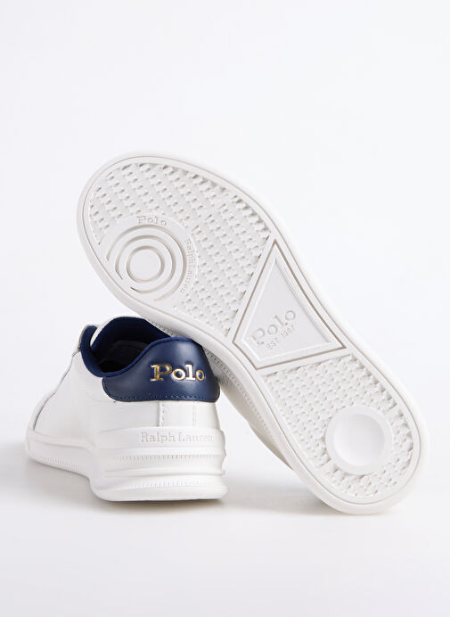 Polo Ralph Lauren Beyaz Kadın Deri Sneaker HRT CRT II - Görsel 5