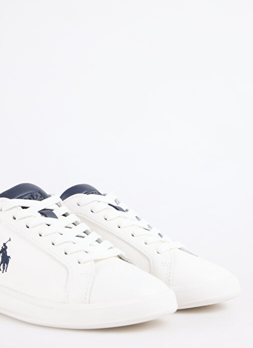 Polo Ralph Lauren Beyaz Kadın Deri Sneaker HRT CRT II - Görsel 6