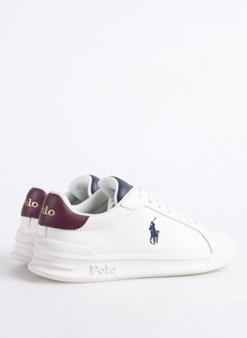 Polo Ralph Lauren Beyaz Kadın Deri Sneaker HRT CRT II - Görsel 4