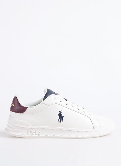 Polo Ralph Lauren Beyaz Kadın Deri Sneaker HRT CRT II - Görsel 2