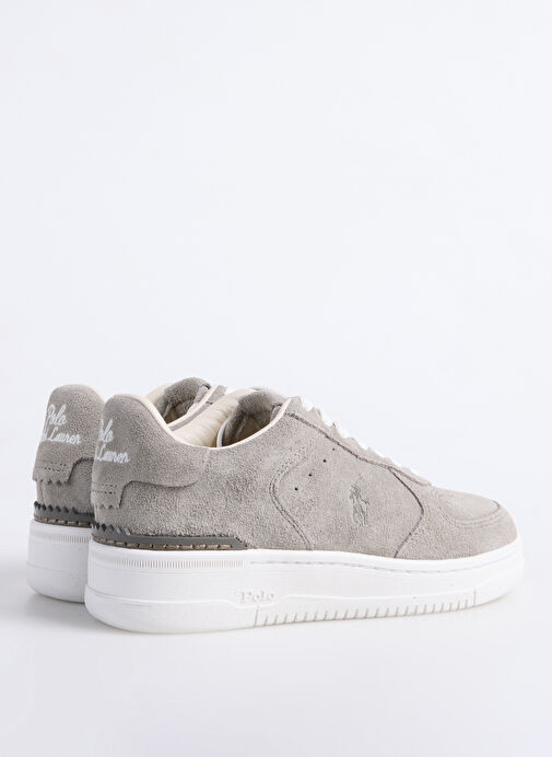 Polo Ralph Lauren Gri Kadın Deri Sneaker MASTERS CRT - Görsel 6